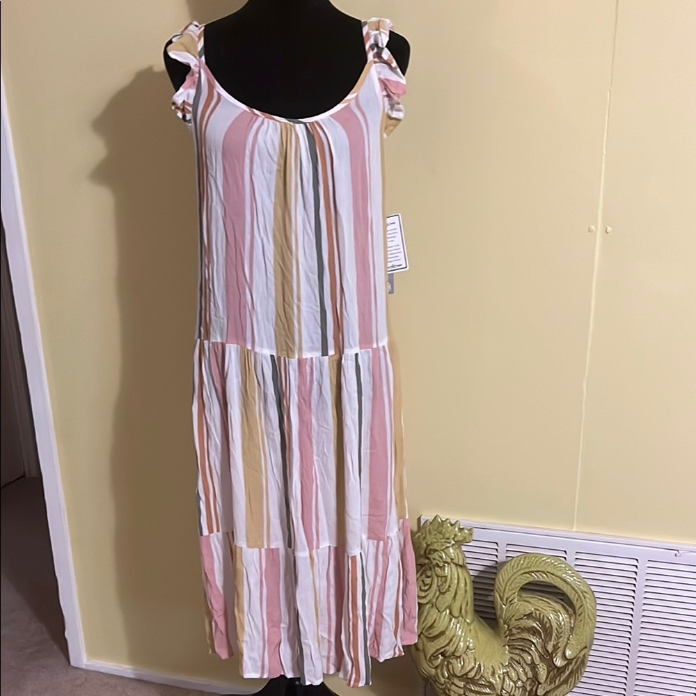 Always Fabulous  Striped Sleeveless Dress